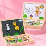 Brainy Bugs Big Kids Art Easel Board with Magnetic Puzzles