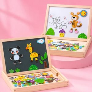 Brainy Bugs Big Kids Art Easel Board with Magnetic Puzzles