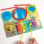 Brainy Bugs Wooden Zither Drum Musical Set