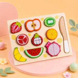 Brainy Bugs Wooden Cutting Fruit and Vegetable Play Set